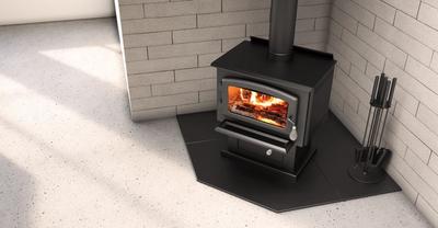Why should I install my stove on a floor protection?