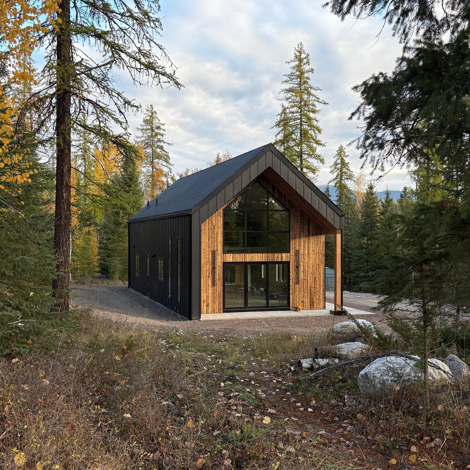 The Whitefish Gable House, built by North Brothers Builders in Whitefish, Montana