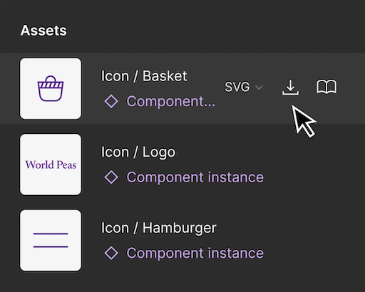 Showing isolated component instances