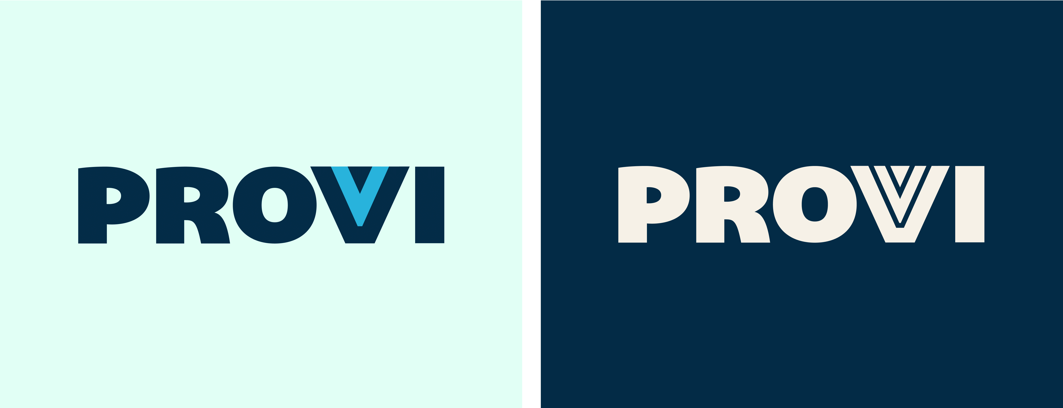 Two variations of the new Provi logo