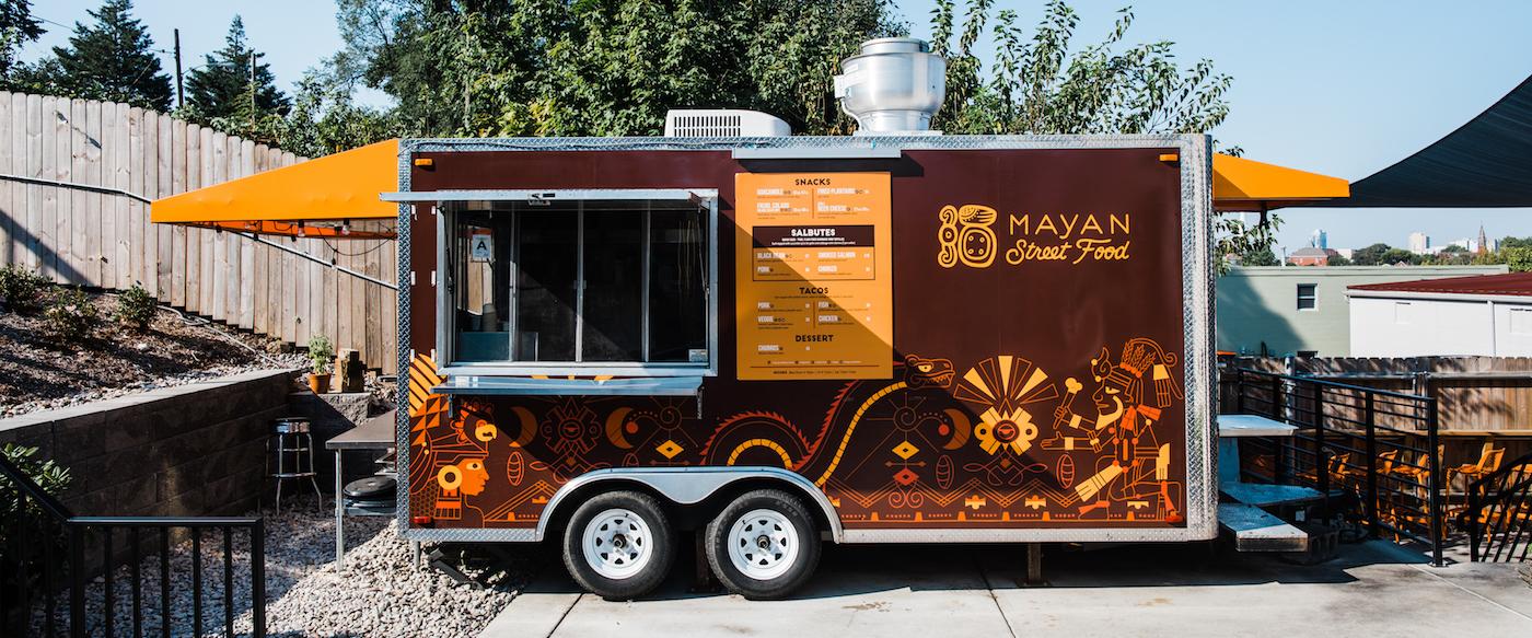 Mayan Cafe street food truck design.
