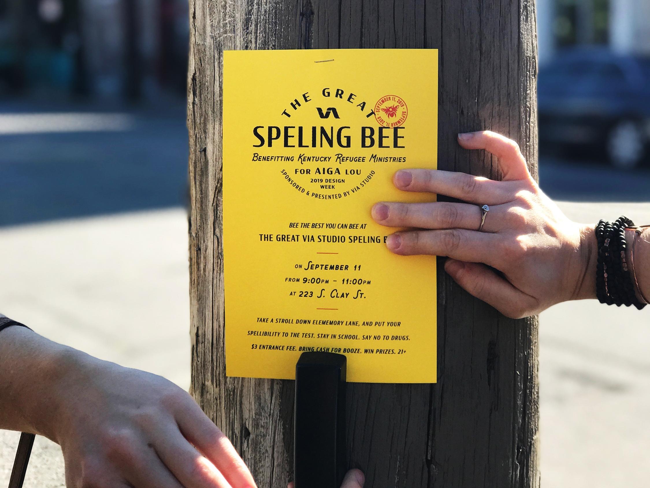 Spelling Bee event poster.