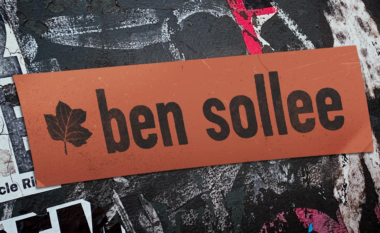 "Ben Sollee" printed in black on orange paper.