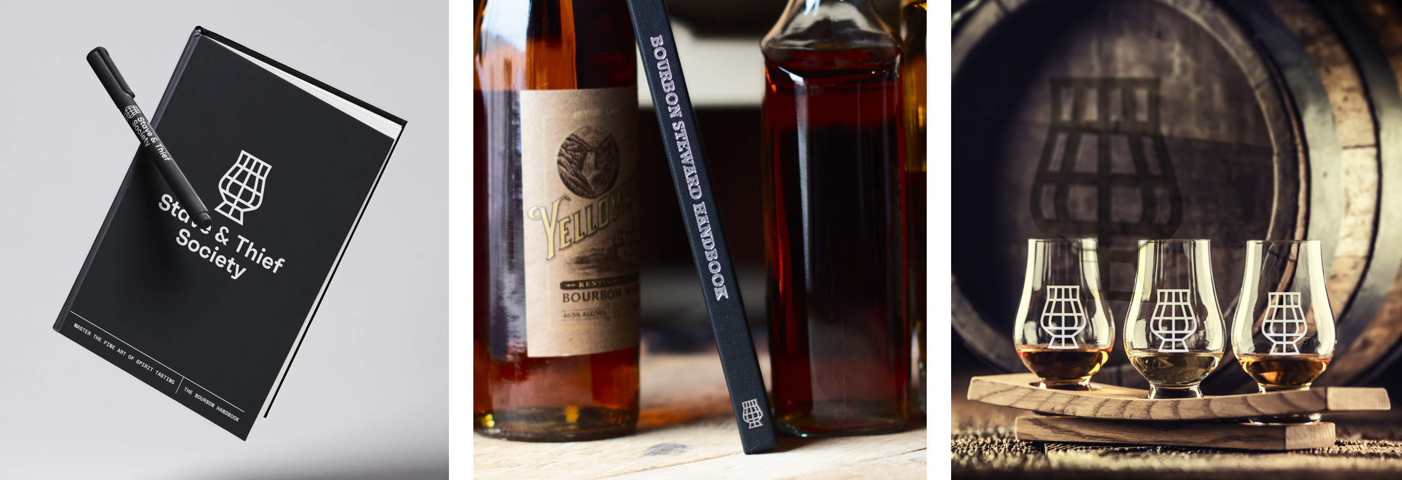 Staver and thief bourbon handbook, Flavorman tshirt and Moonshine University bottle mockups