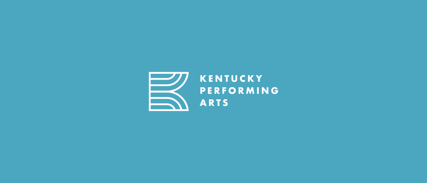 Gif of KPA, Brown Theatre, Paristown Hall, and Kentucky Center logos on solid colorful backgrounds.