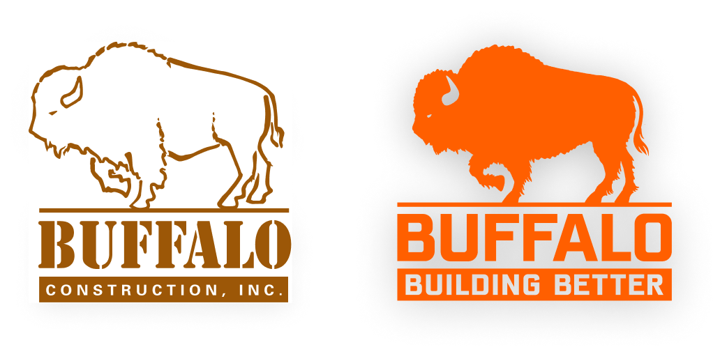 Buffalo Construction, before and after logos