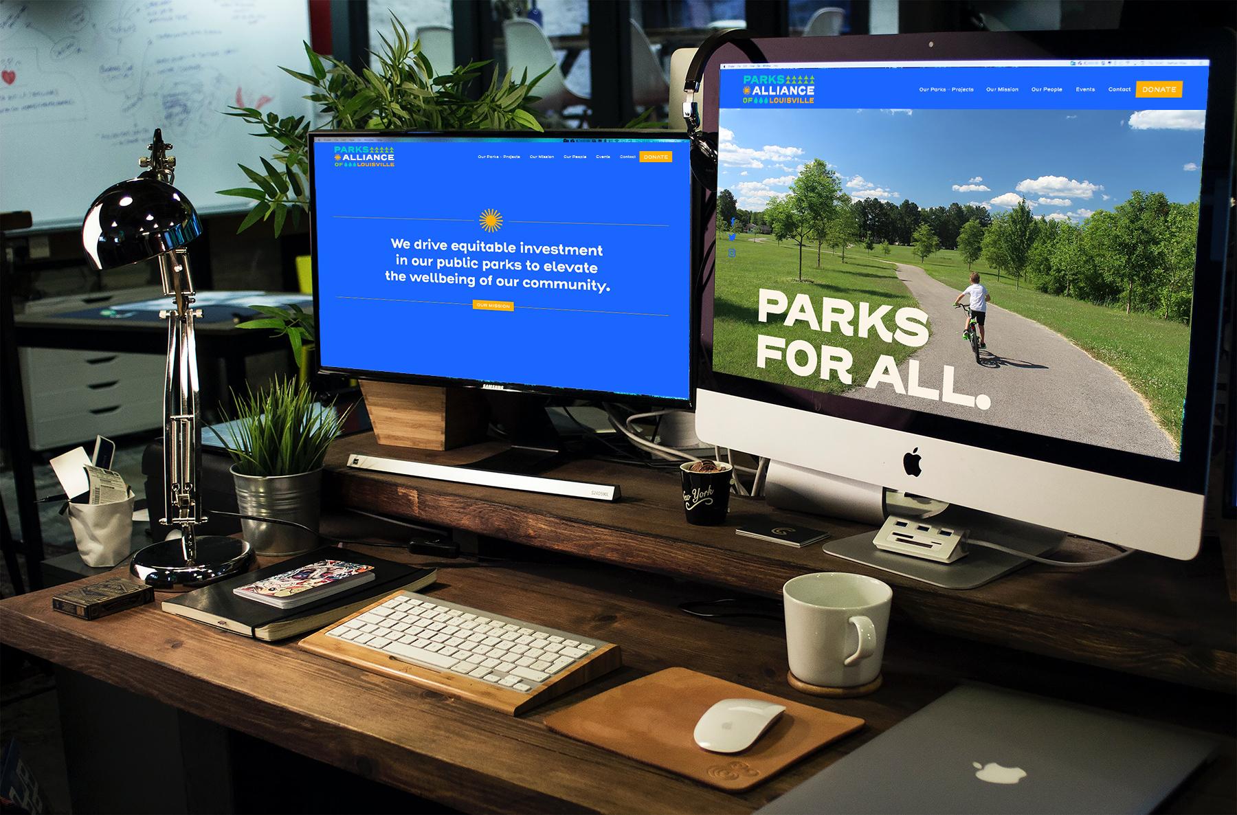 Parks Alliance of Louisville website design.