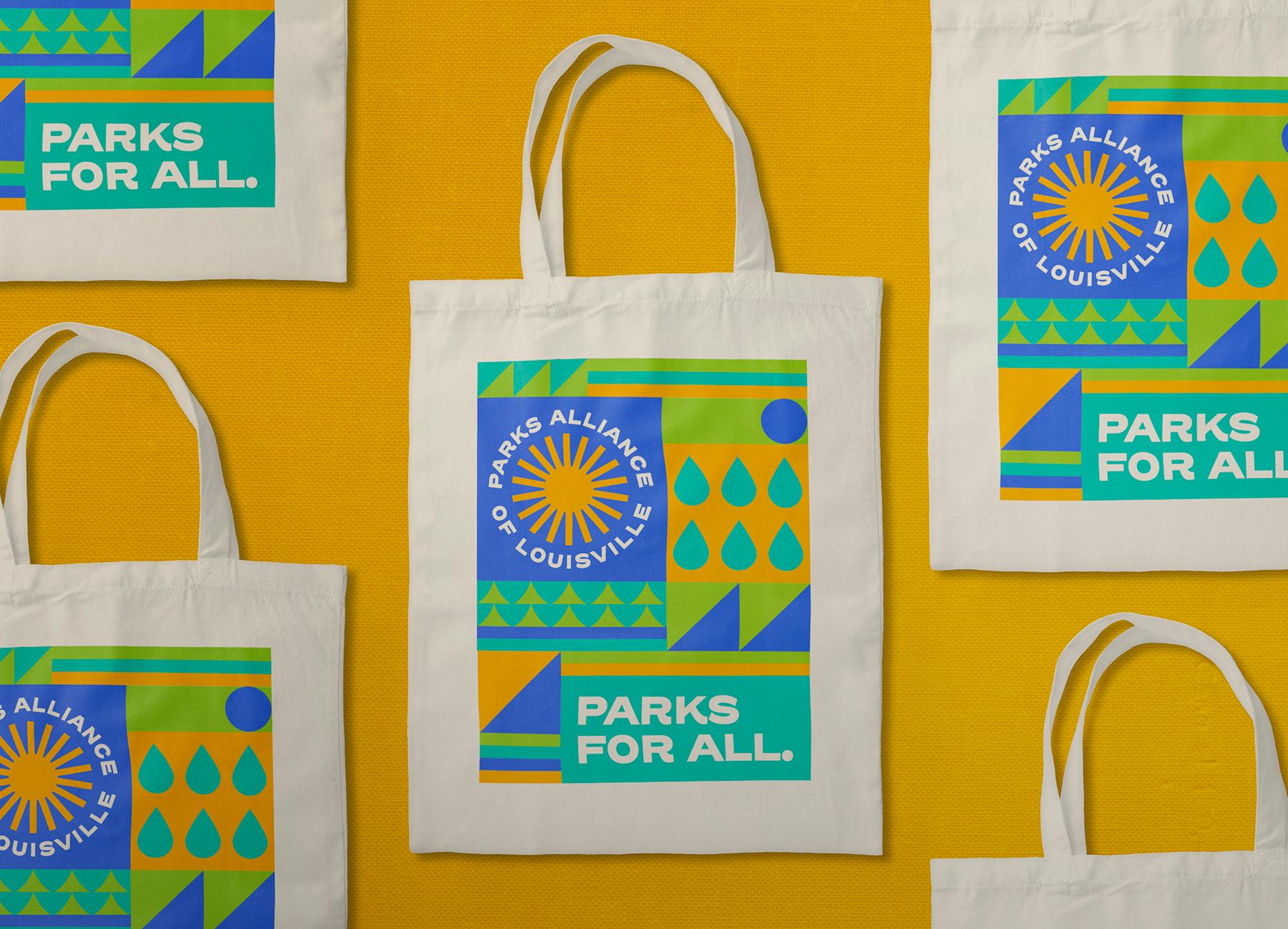 Parks Alliance of Louisville canvas totes.