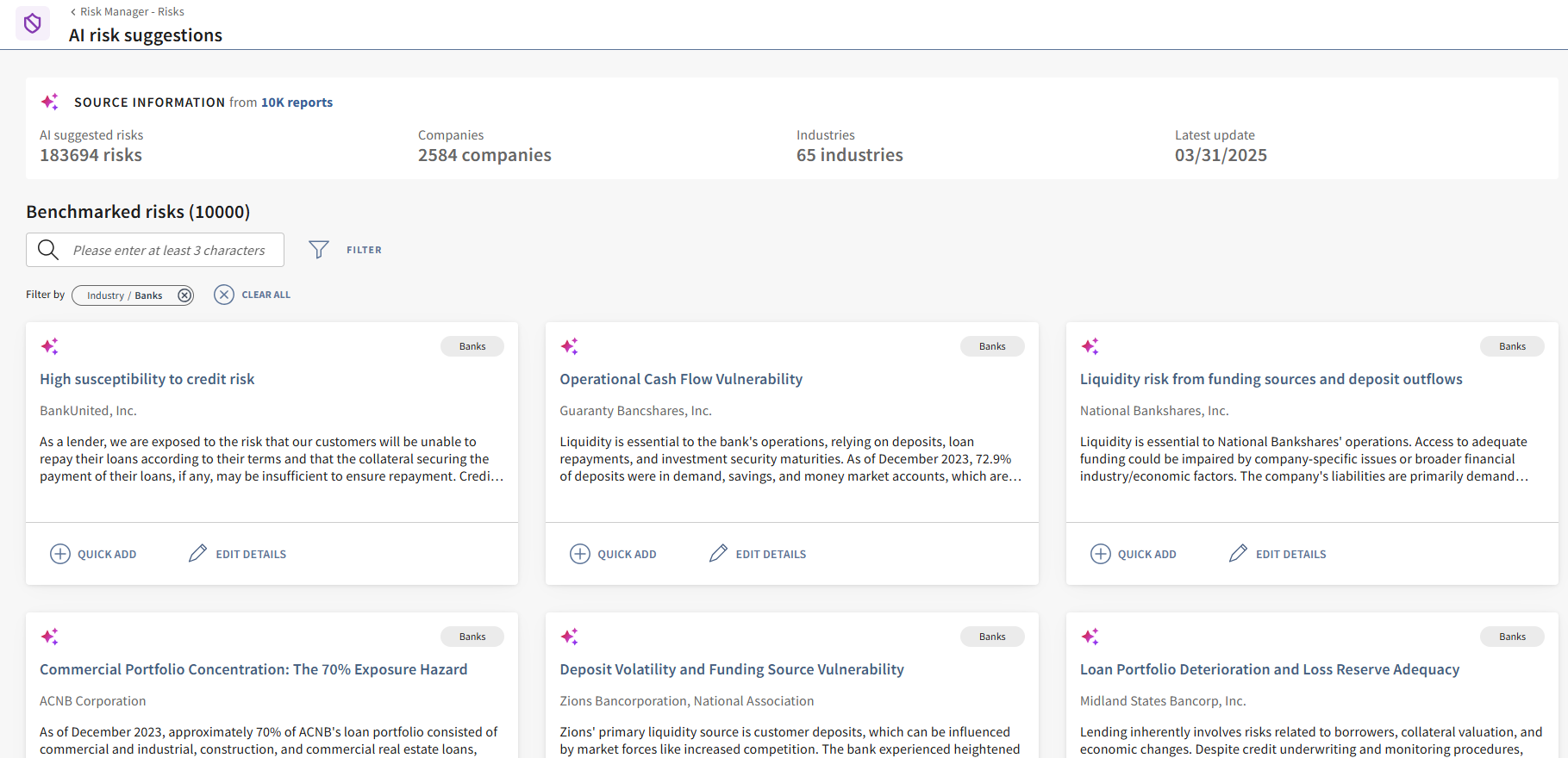 Centralize all risk management activities