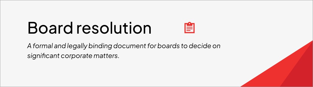 Board resolution definition
