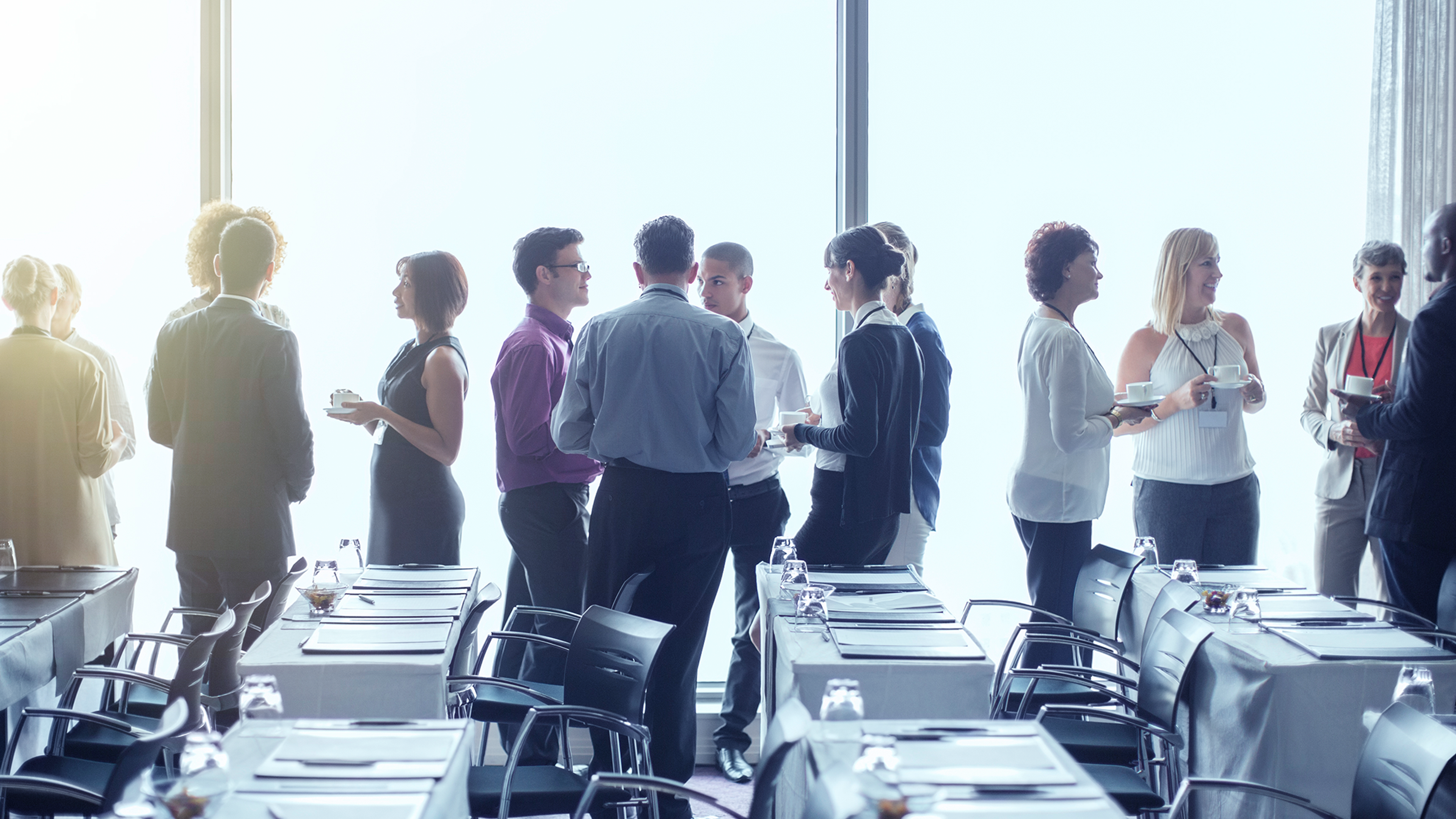 ESG professionals networking at Elevate 2024