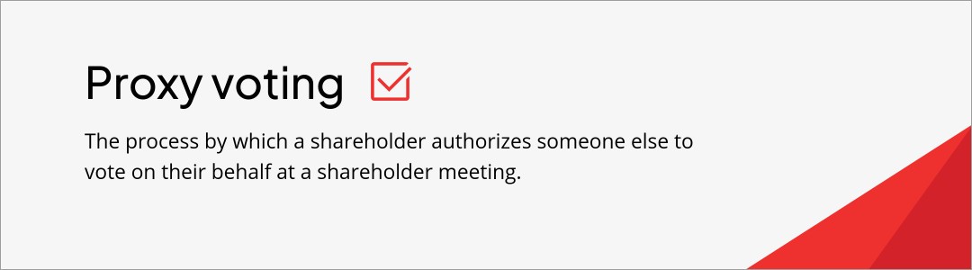 Proxy voting definition