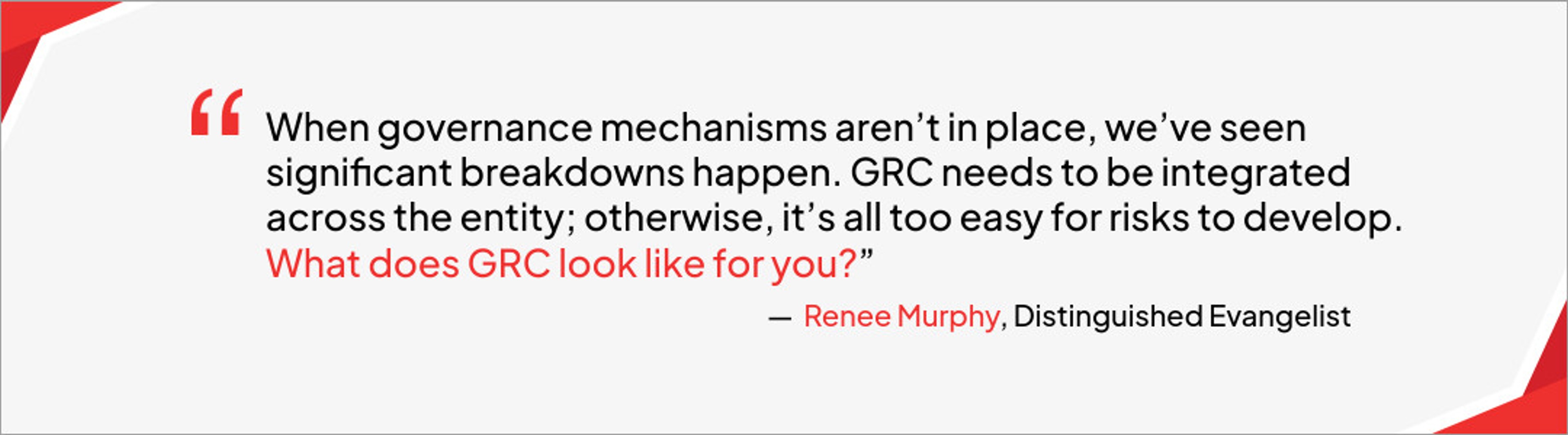 Renee Murphy's thoughts on GRC