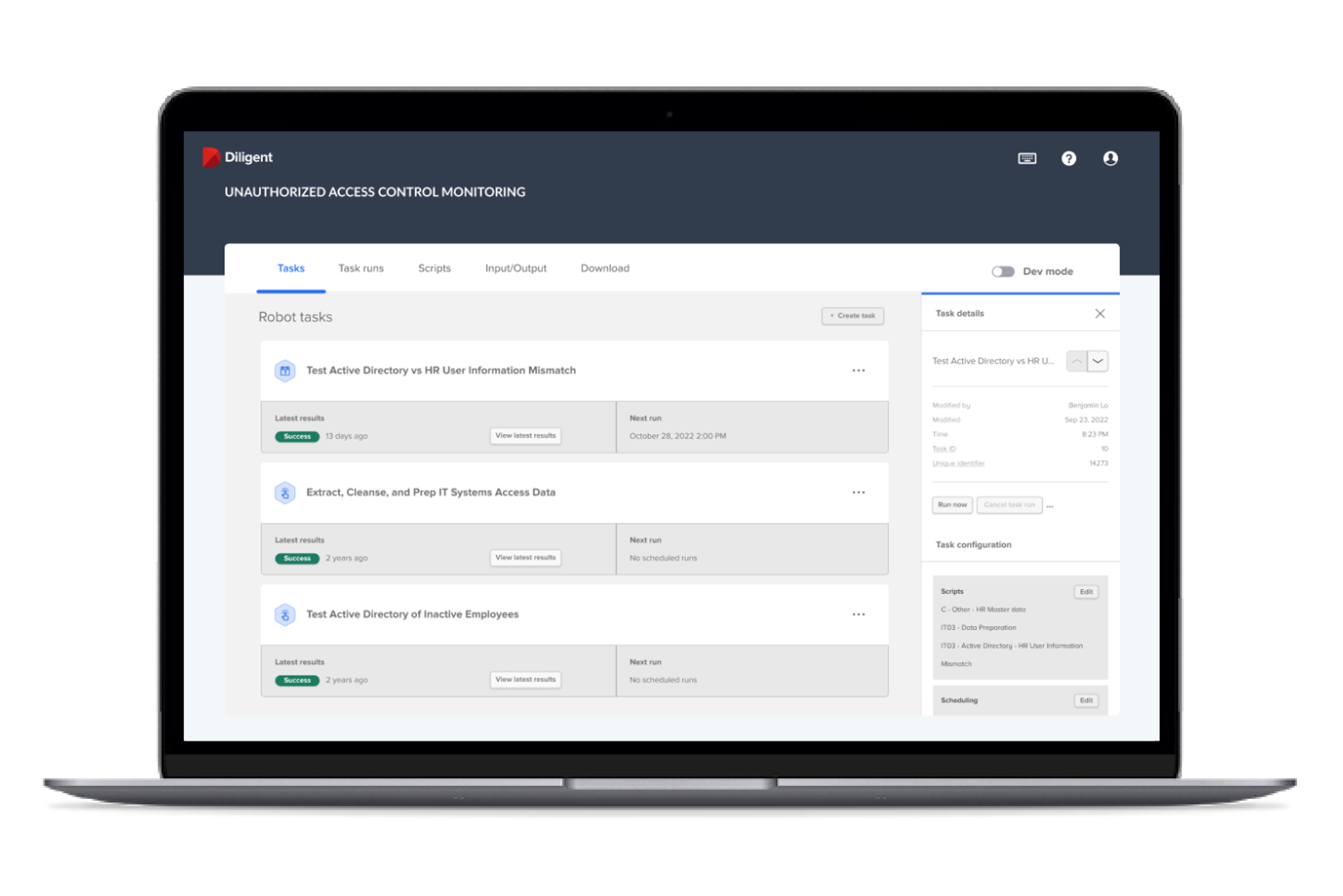 Continuous monitoring software