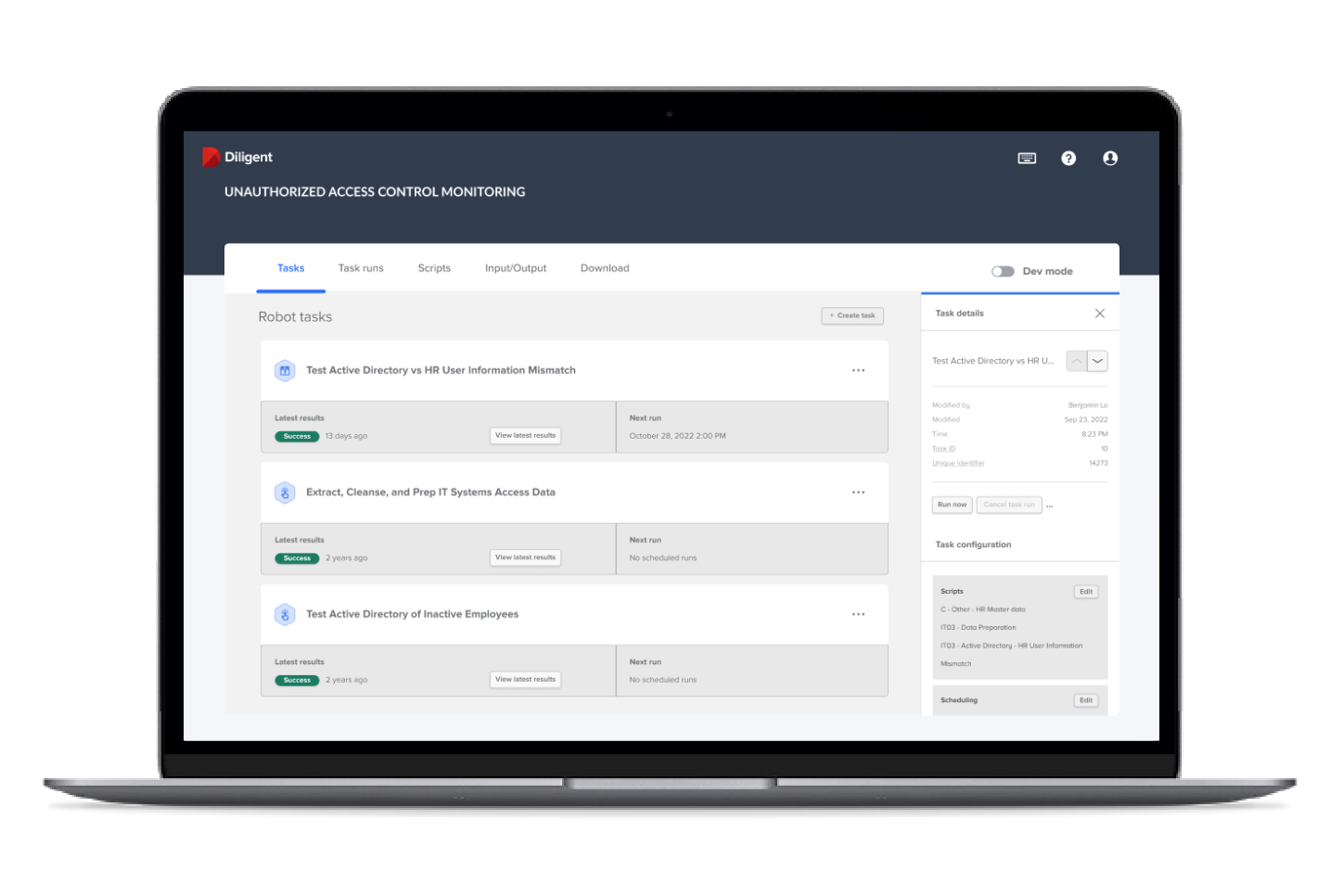 Continuous monitoring software