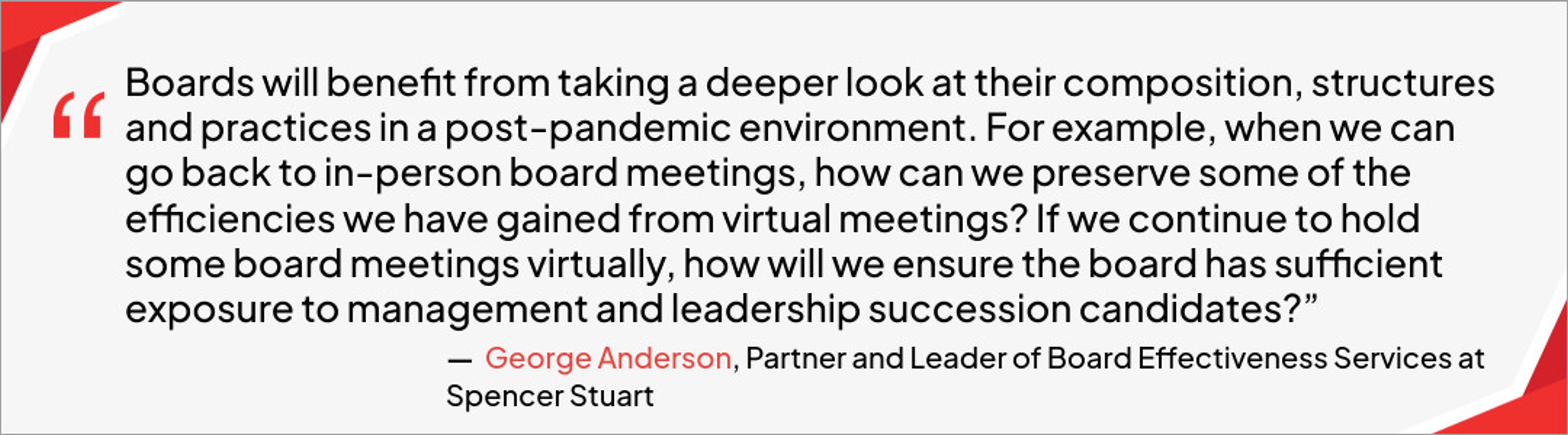 George Anderson explaining the importance of a D&O questionnaire