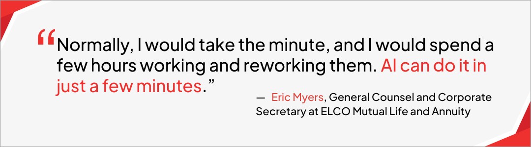 Eric Myers on how Diligent helps with minutes at board meetings