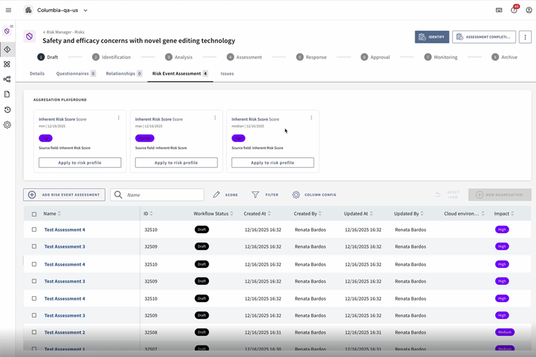 Risk rating aggregation