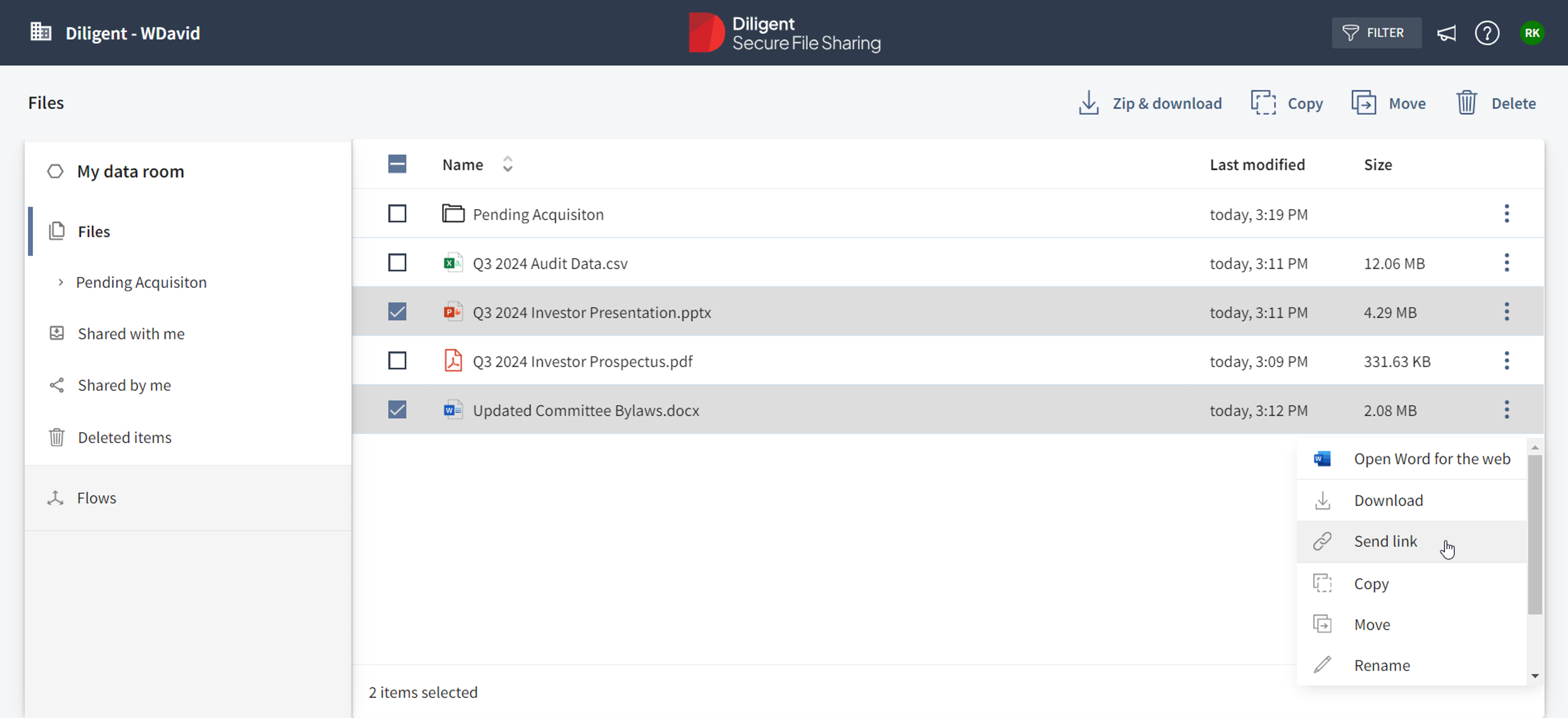 Secure communications outside of corporate drives