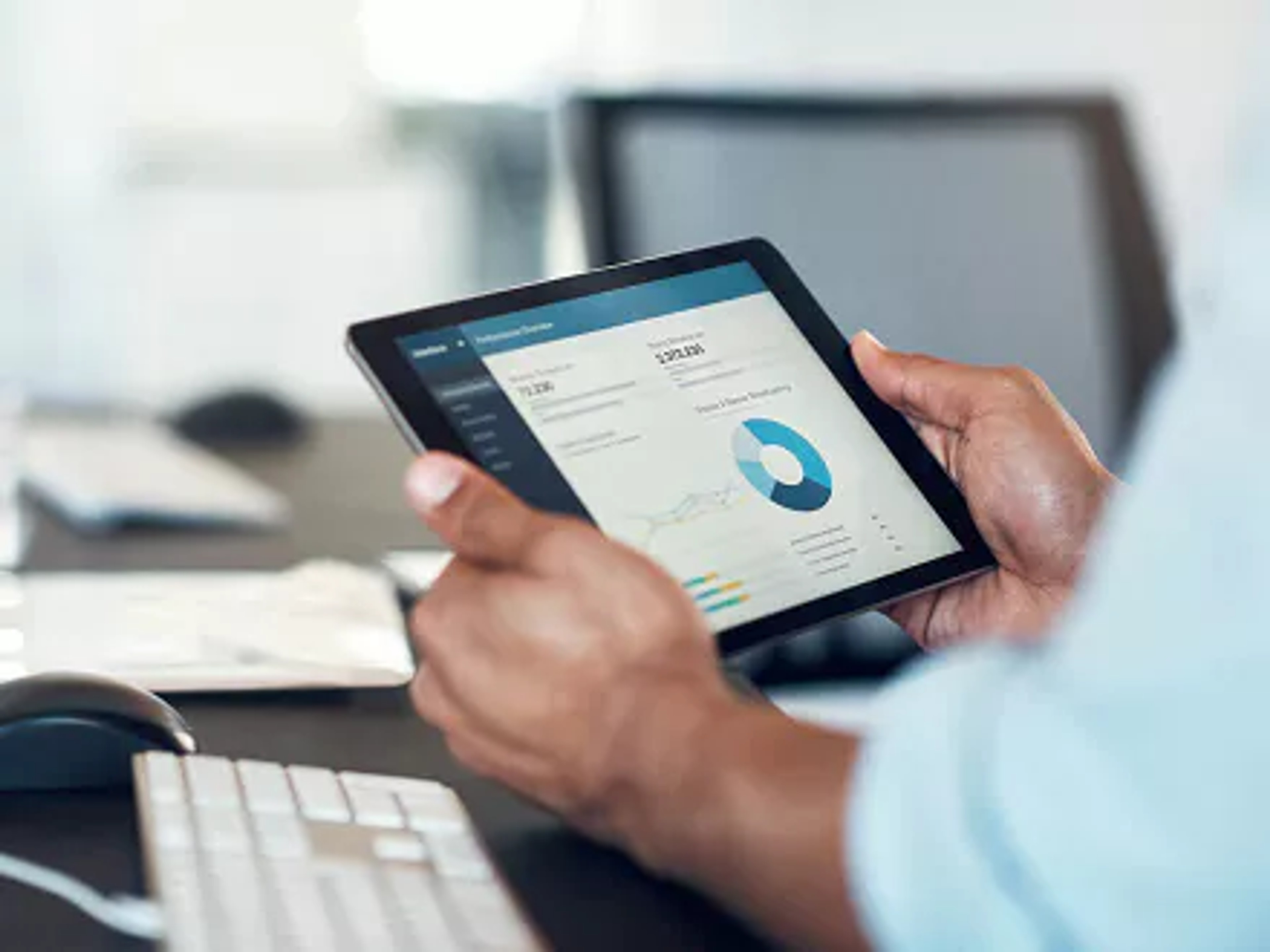 Someone looking at a ESG report