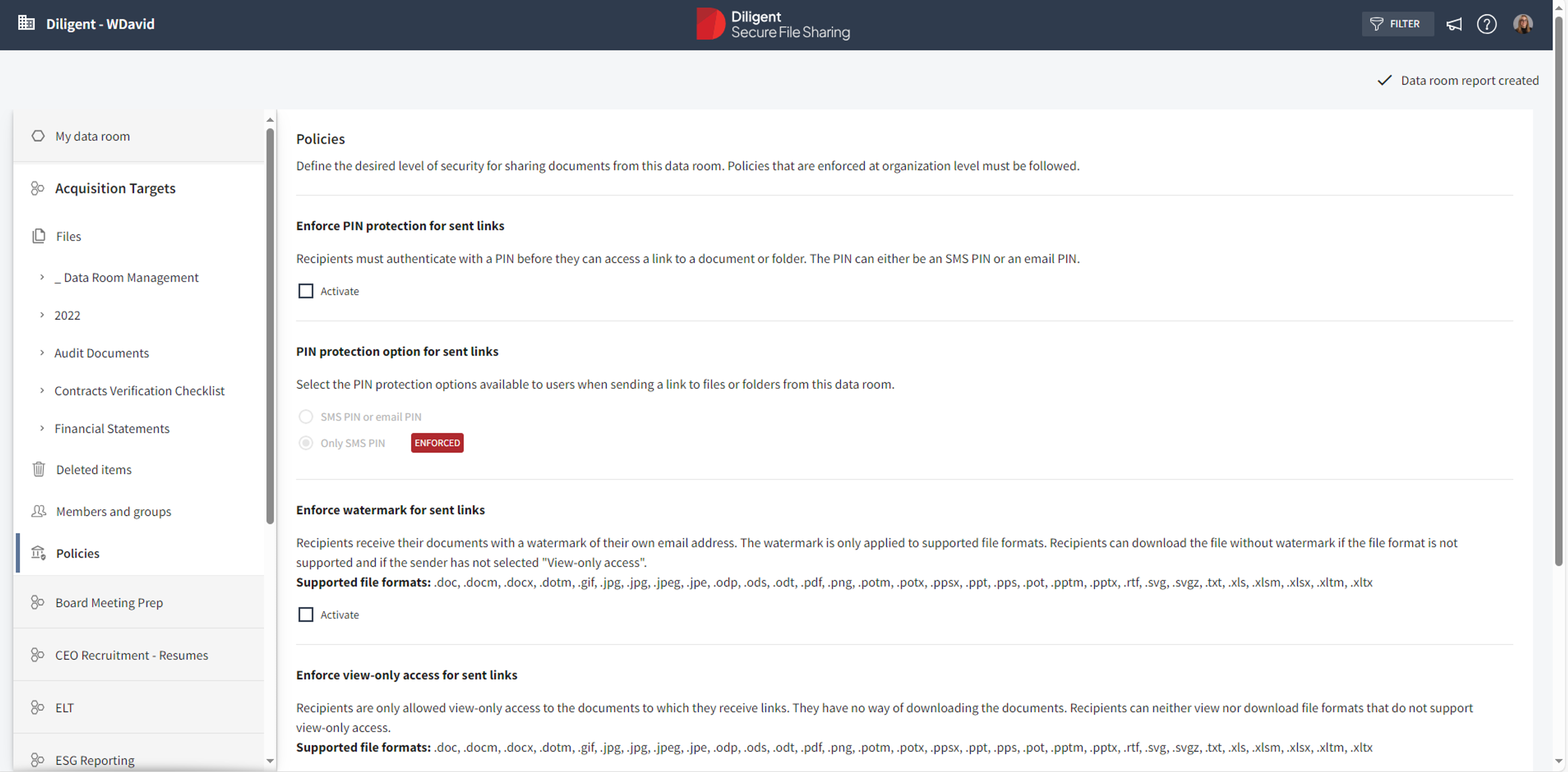 Highest security standards