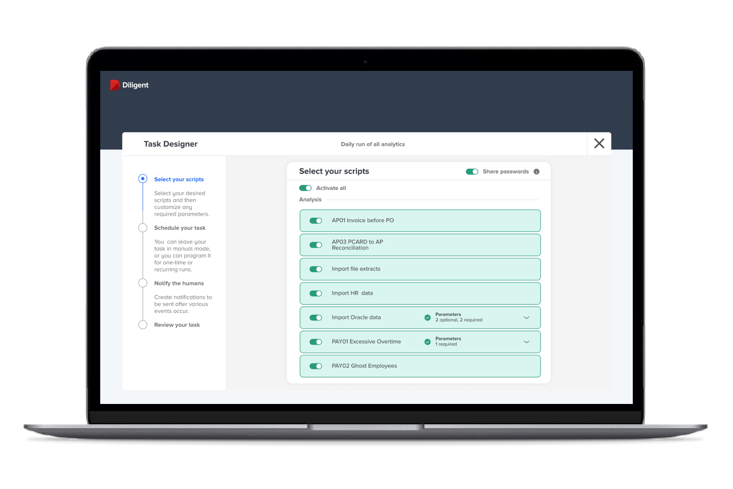 Continuous monitoring software
