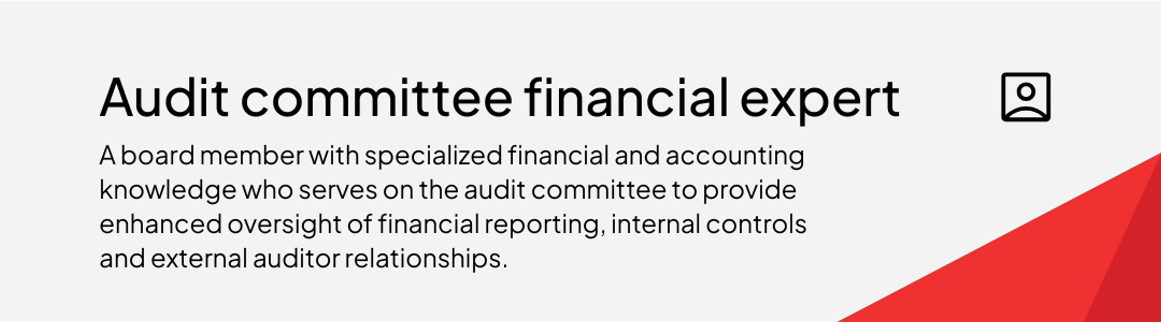Audit committee financial expert defination