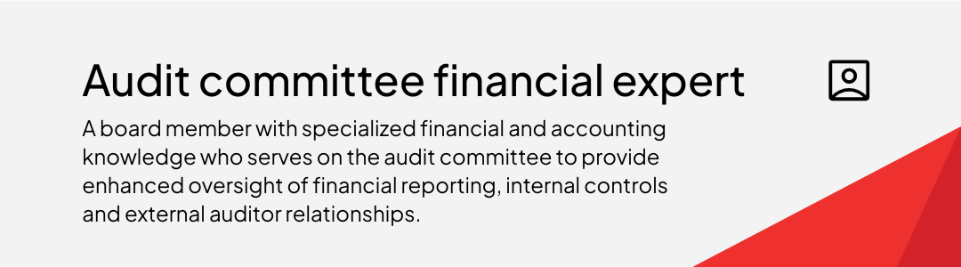 Audit committee financial expert defination