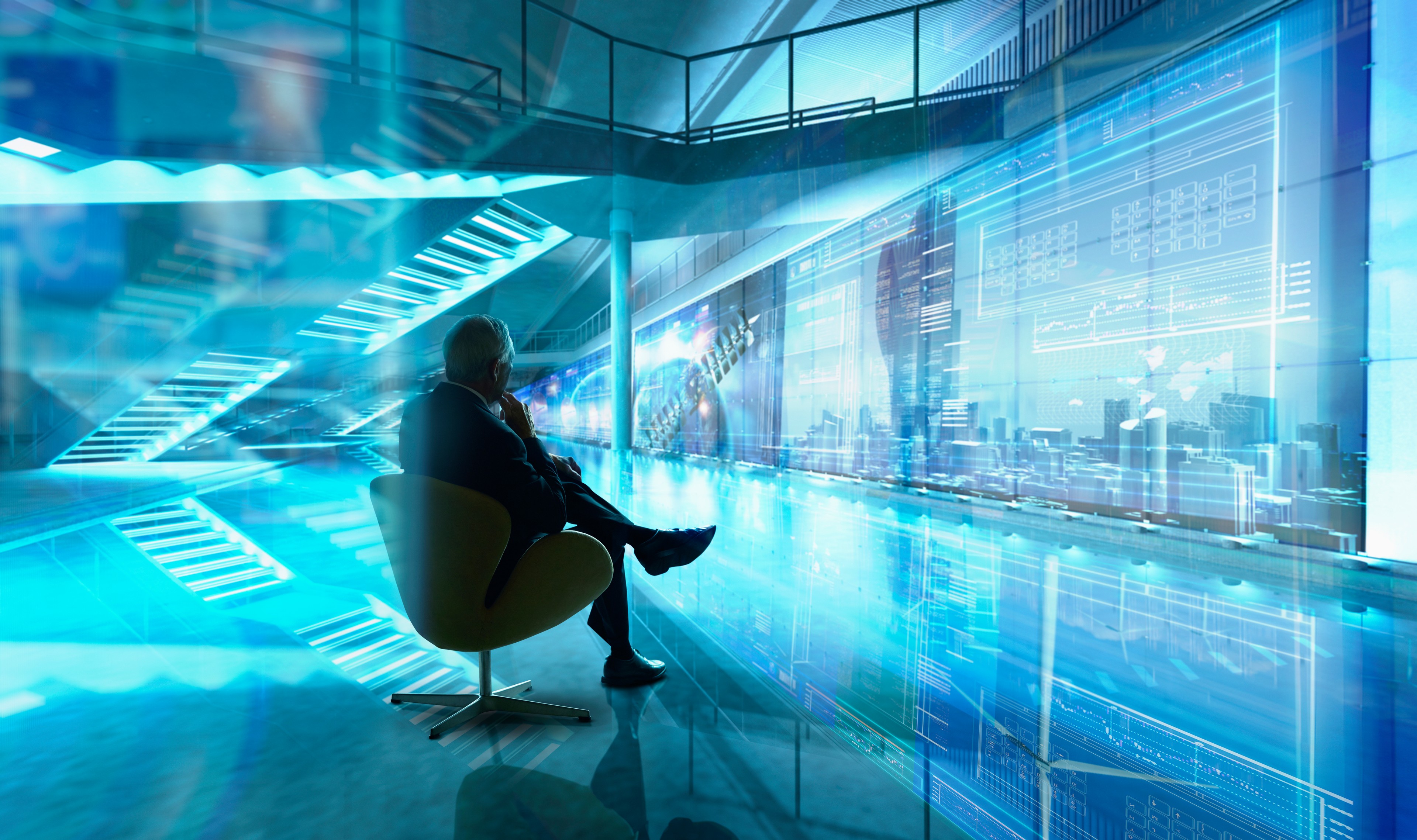 Professional using AI to enhance ERM processes