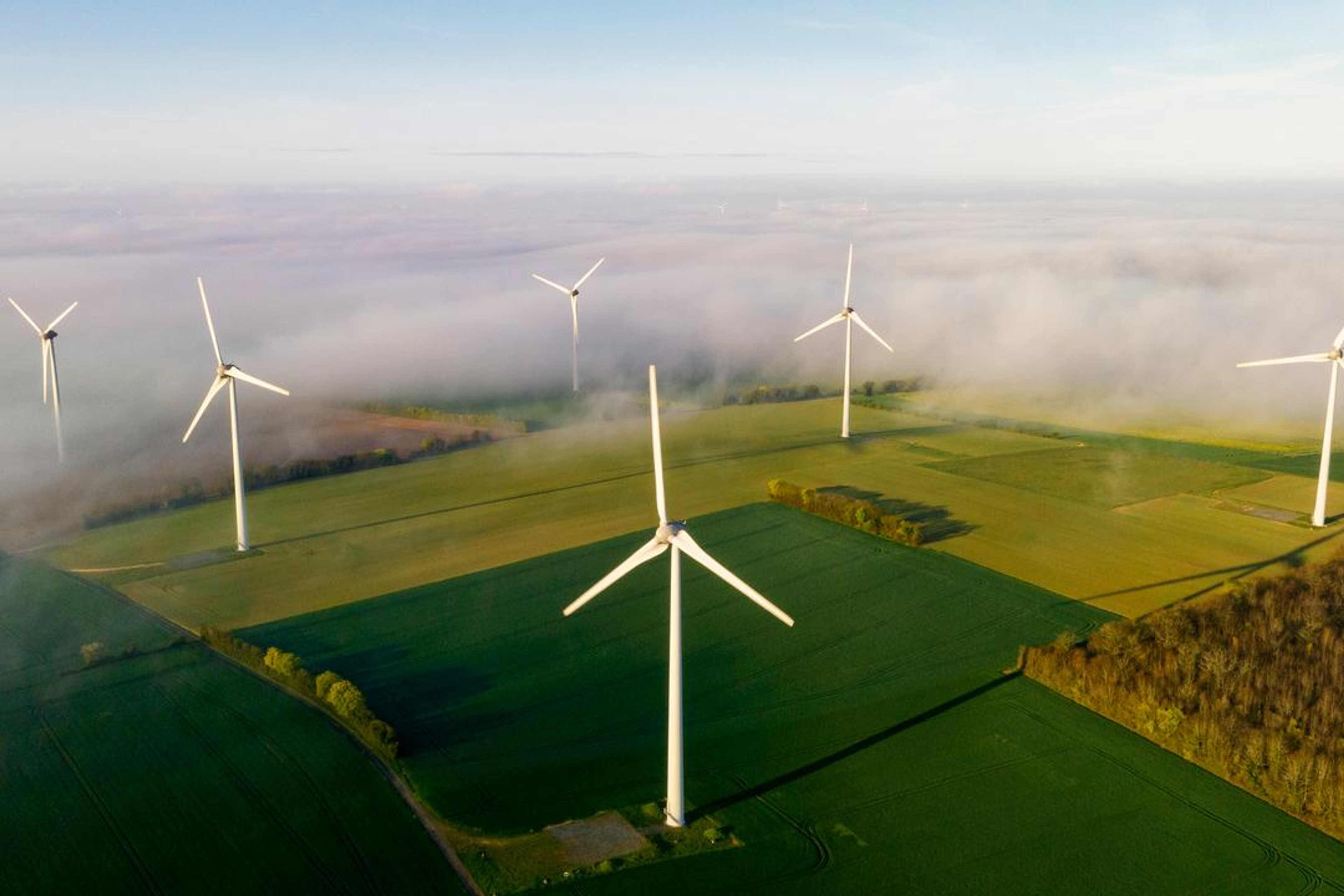 wind turbines generating sustainable energy