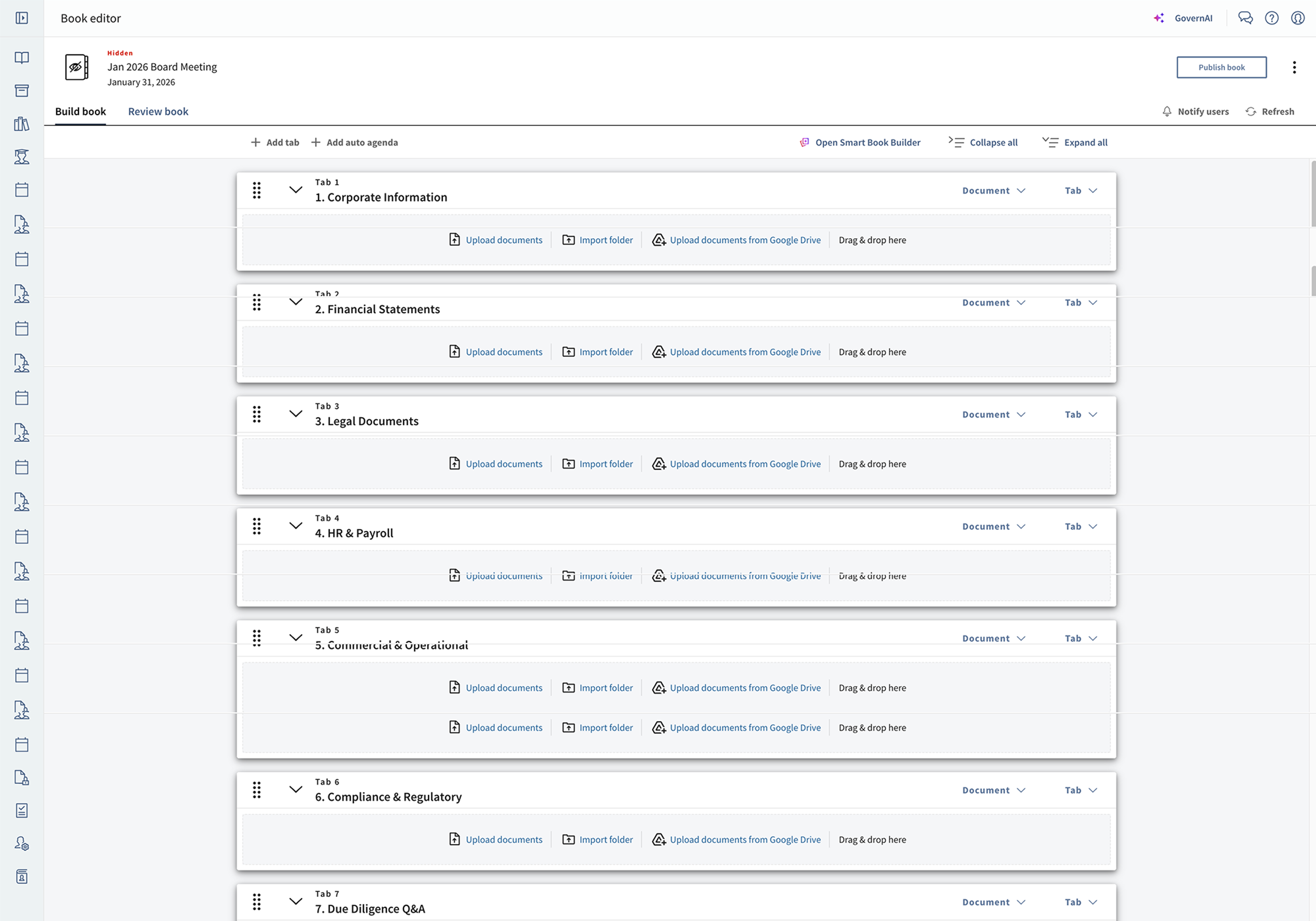 Diligent board book builder demonstrating how centralized document management enhances board effectiveness