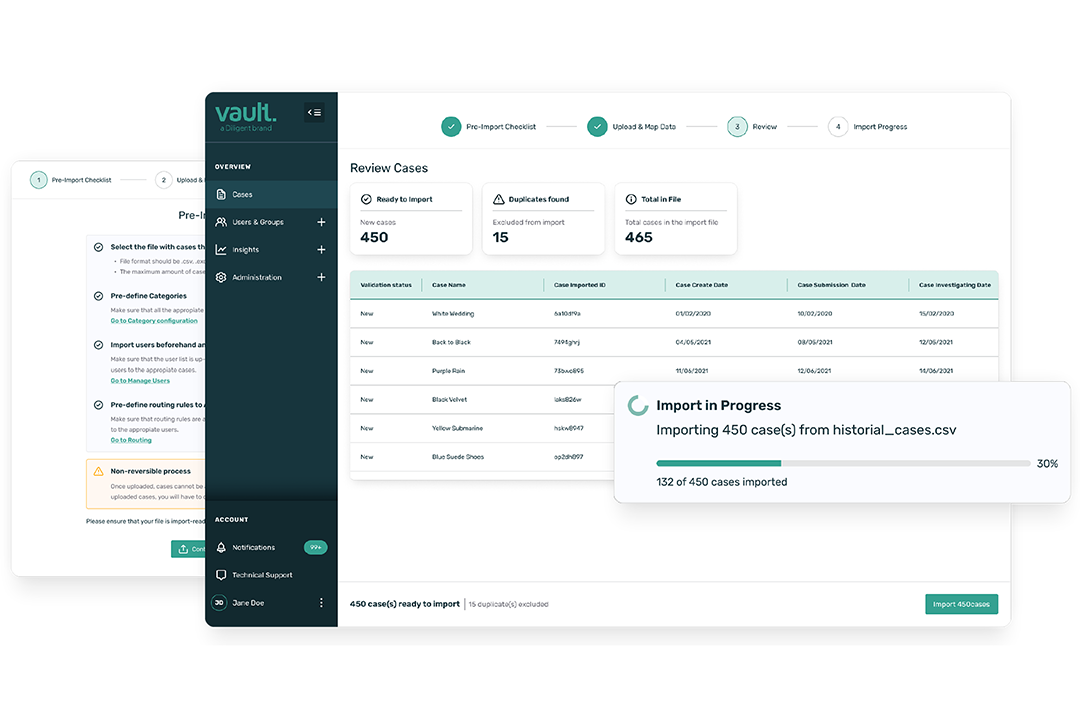 Vault case importer screenshot