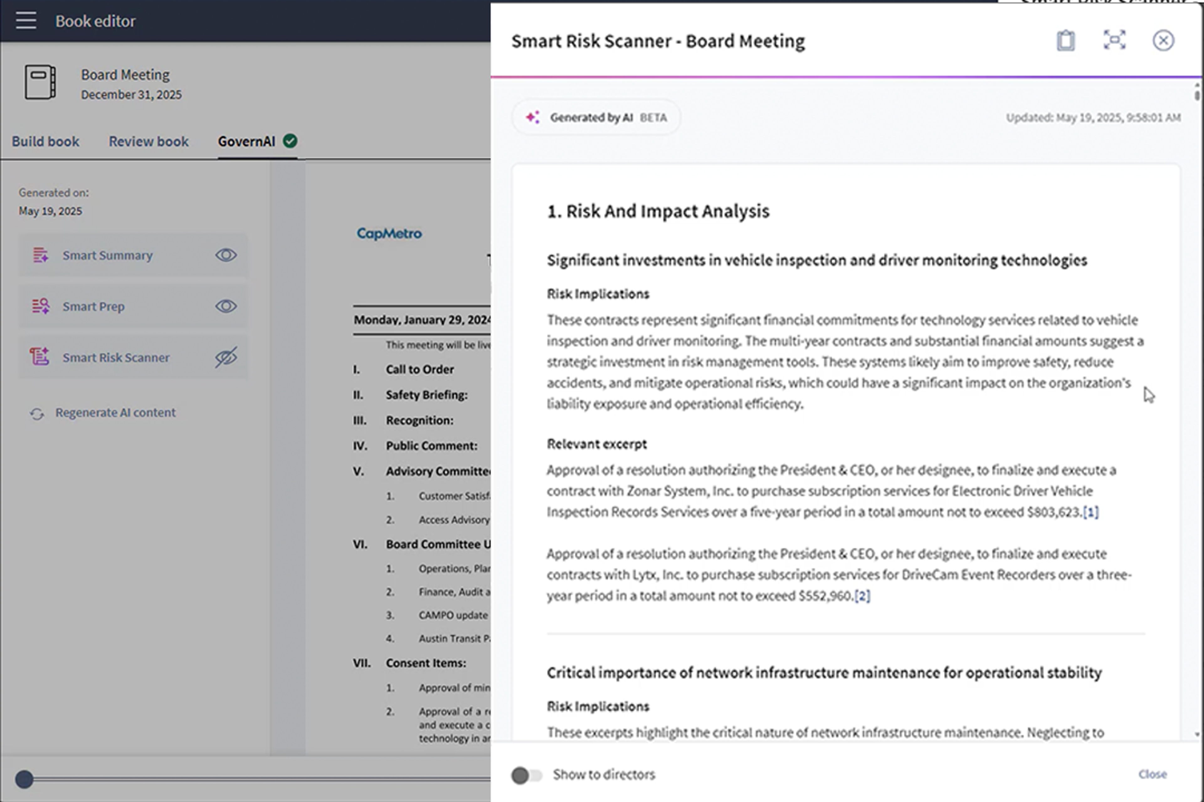 Diligent Boards Smart Risk Scanner
