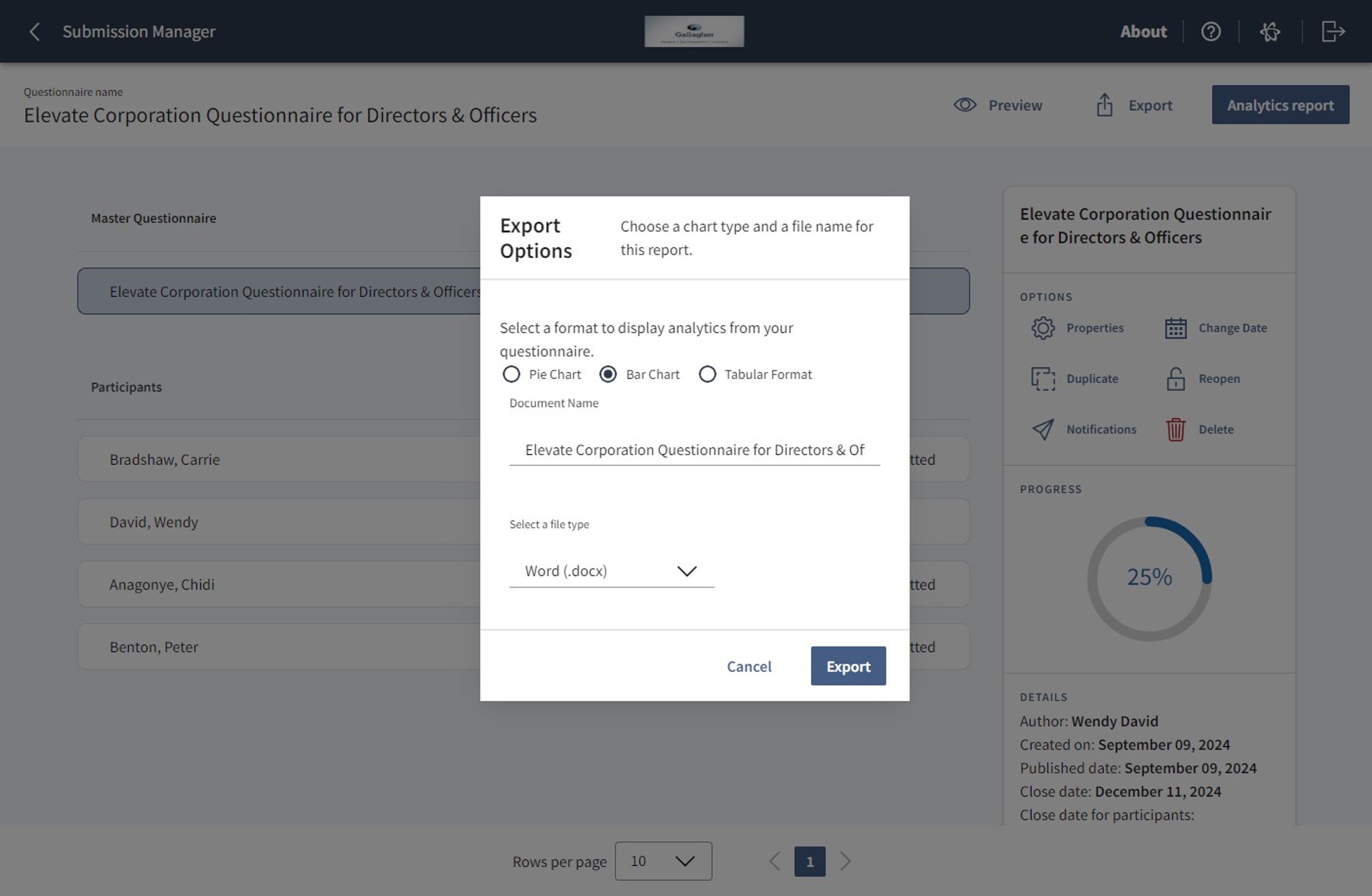 Use Diligent's board assessment tool to simplify analytics collection and reporting