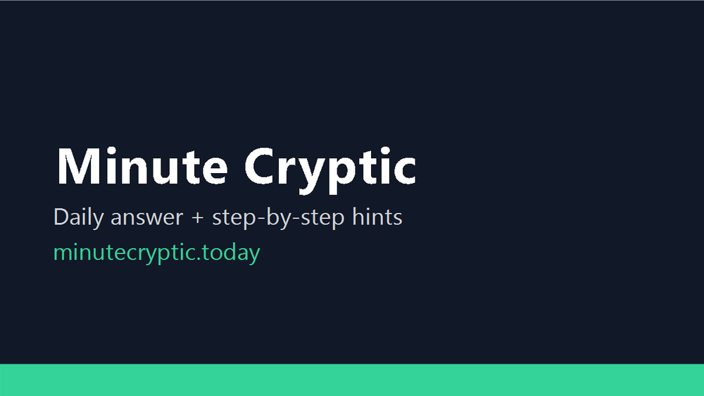 image of Minute Cryptic image of Minute Cryptic