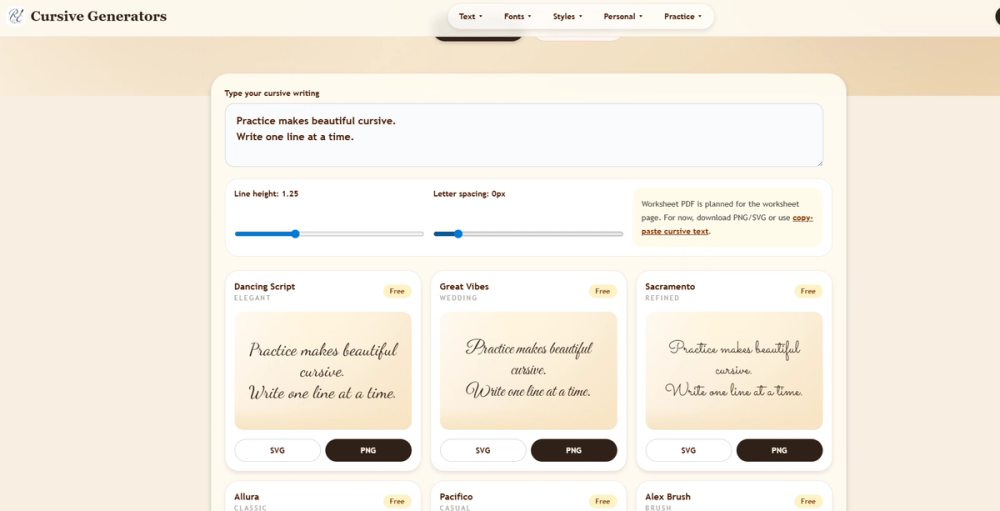 image of Cursive Generators