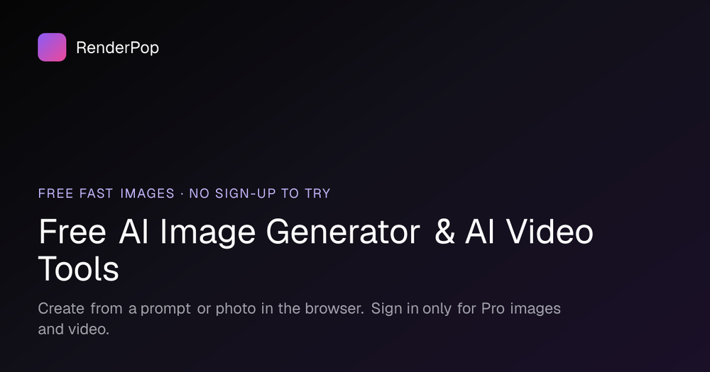 image of RenderPop Image to Video AI image of RenderPop Image to Video AI