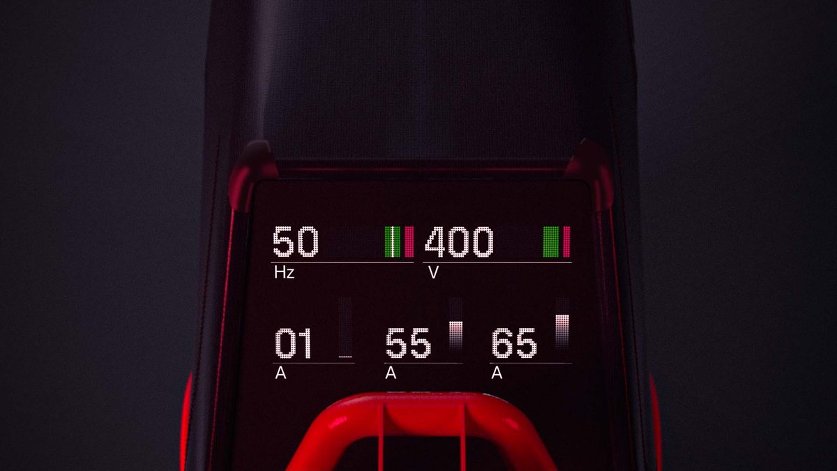 Hertz, Volt & Ampere - good readable from every distance and viewing angle