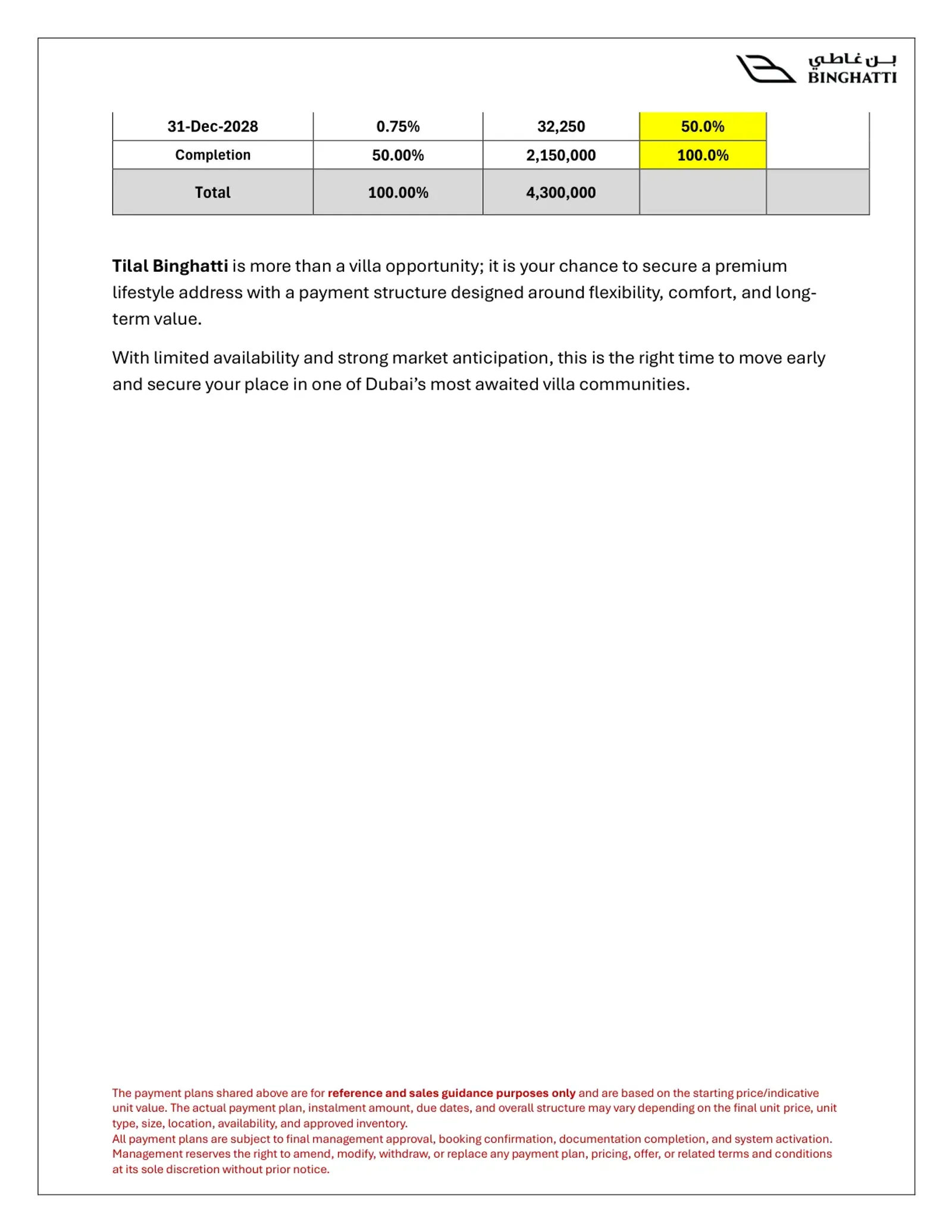 Payment Plan Page 12