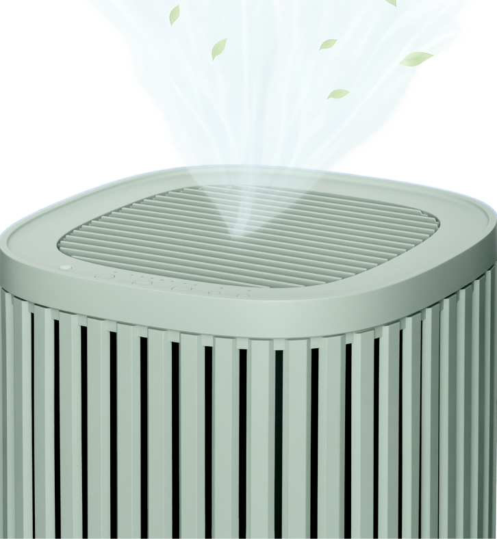 The Windmill Air Purifier releasing clean air