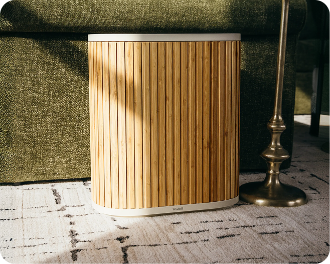 Real bamboo finish of the Windmill Air Purifier Max