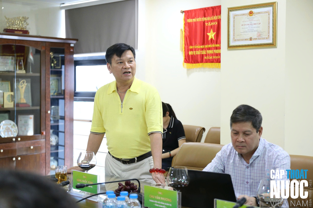Ông Đặng Quốc Dũng - Chủ tịch HĐQT Công ty CP Nhựa Thiếu niên Tiền Phong phát biểu tại buổi lễ ký kết.