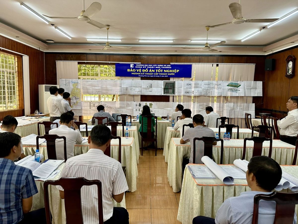 Ảnh 4. Sinh viên trình bày đồ án trước Hội đồng đánh giá