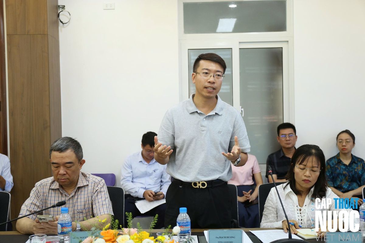 Ông Bai Yang - Tổng Giám đốc Công ty TNHH Bảo vệ môi trường Tân Vũ Đạt chia sẻ tại sự kiện.
