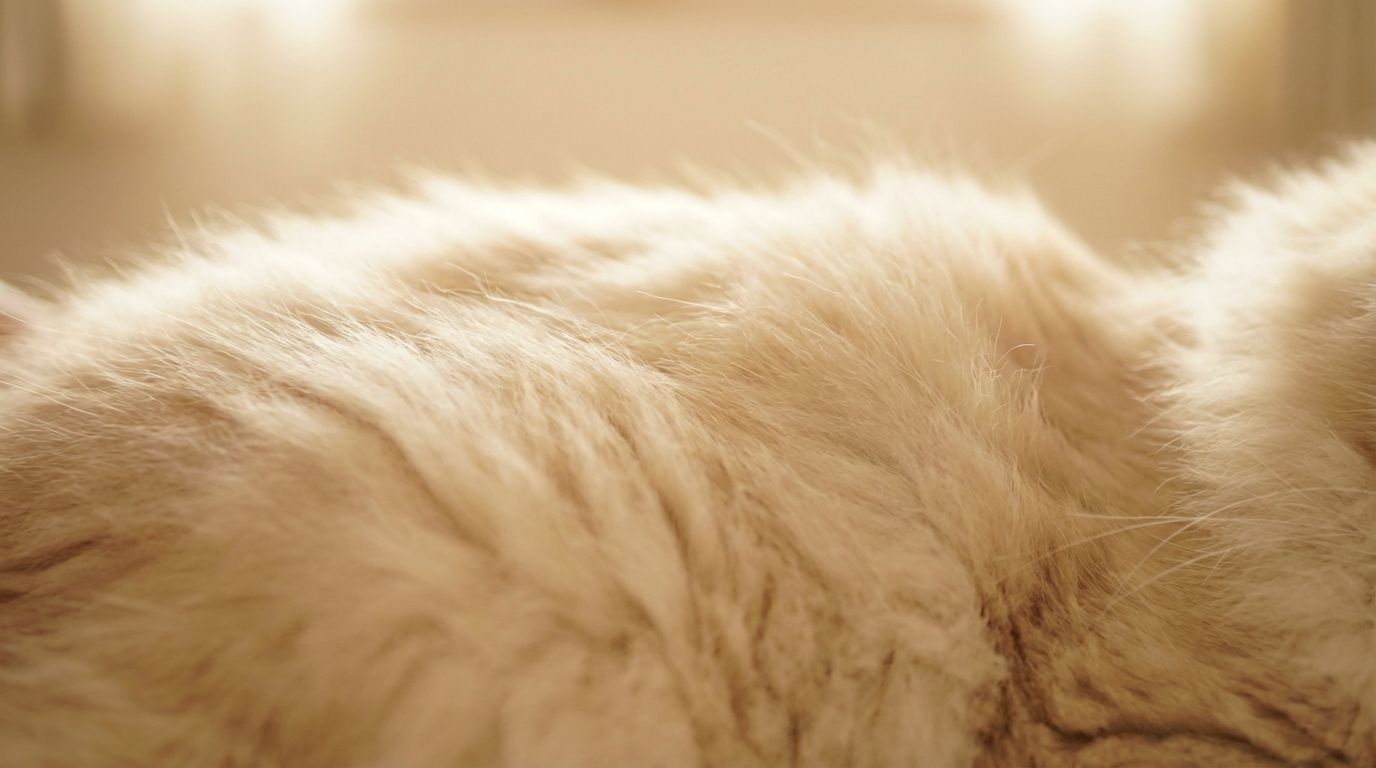 Gesundes, glänzendes Katzenfell in Nahaufnahme