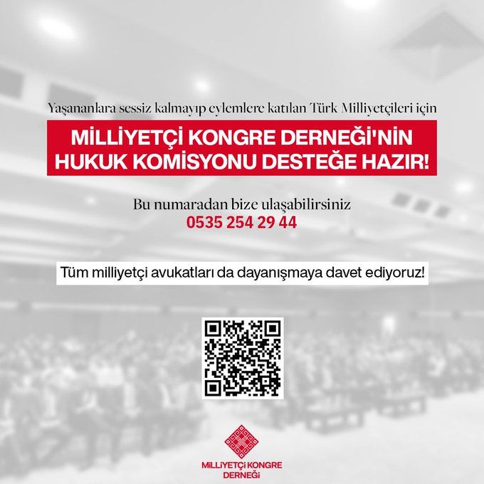 Milliyetçi Kongre Derneği'nin Hukuk Komisyonu Desteğe Hazır
