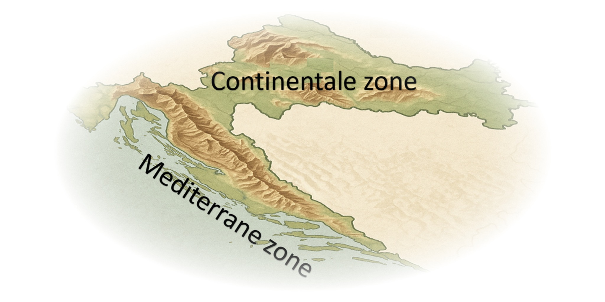 Kroatië met klimaatzones - Samir Kalit
