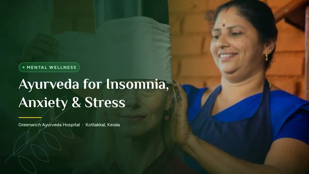 Shirovasti head therapy for insomnia and anxiety being given at an Ayurveda hospital in Kerala
