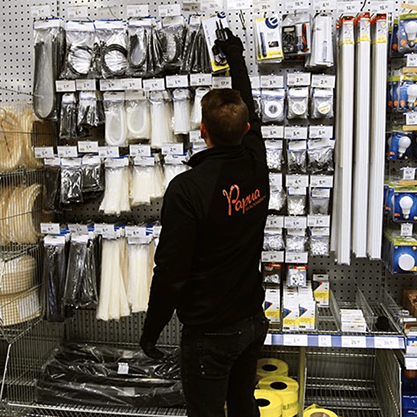 person working in a store