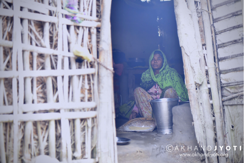 village woman cooking